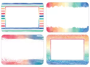 Watercolor Name Tags&nbsp;- Variety Pack