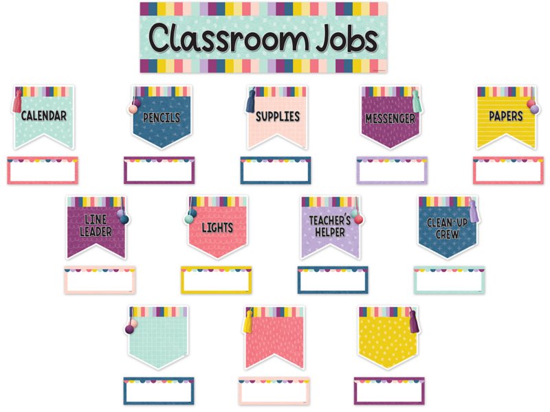 Oh Happy Day Classroom Jobs Bulletin Board Set At Lakeshore Learning