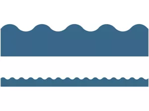 Slate Blue Scalloped Border