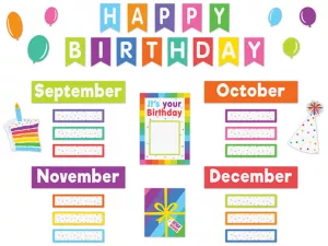 Colorful Birthday Bulletin Board Set