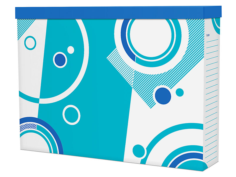 DAKX Bulletin Board Poster Storage Bag Art Portfolio Container for Teachers Classroom Organization Clear/Blue 30 x 24