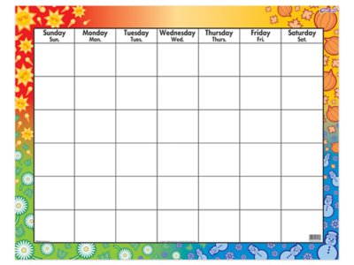 Four Seasons Write & Wipe Classroom Calendar at Lakeshore Learning