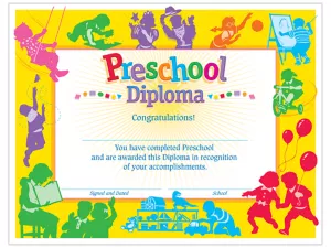 Preschool Graduation Certificates