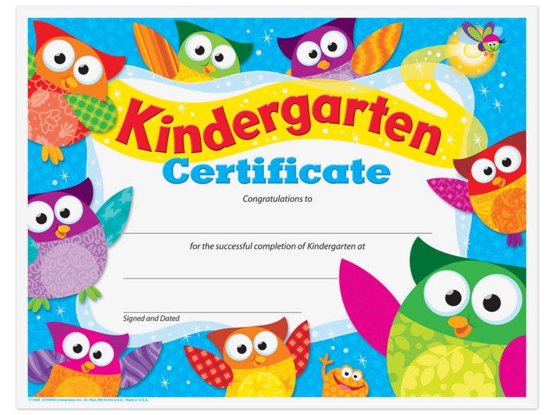 Owl-Stars!® Kindergarten Graduation Certificates at Lakeshore Learning