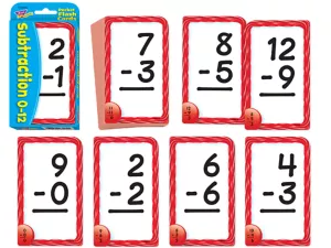 Subtraction <span style="white-space: nowrap;">0-12 Pocket Flash Cards</span>