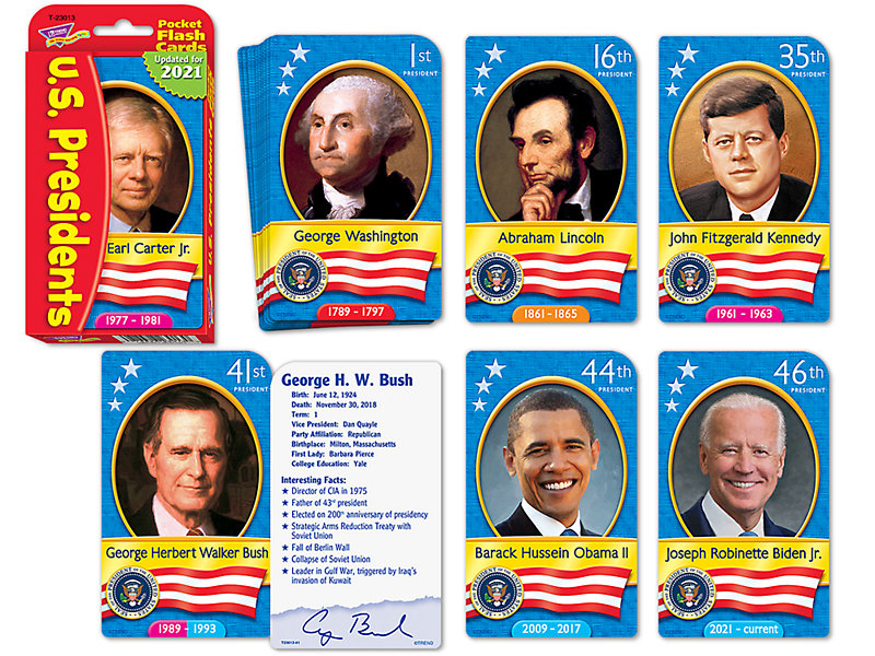 95 Cards Merka Kids USA Presidents And States Flash Cards Ages 6+ 