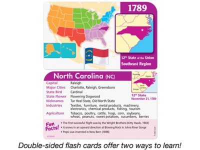 Blue Panda 50 US States & Capitals Flash Cards For Kids - 2.5 X 3.5 In Quick Study Deck - US State Capitals Card Set For Learning - Countries Of The - Foto 3