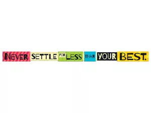 Never Settle Motivational Banner