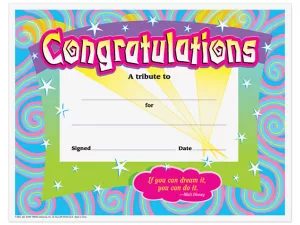 Colorful Congratulations Awards