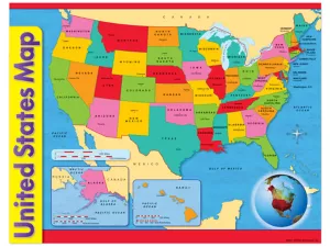 United States Map Poster