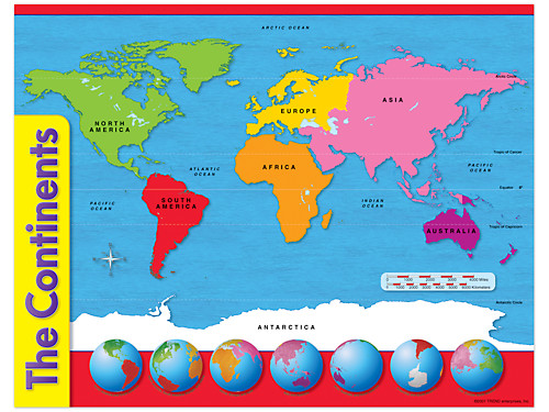 The Continents World Map Poster At Lakeshore Learning