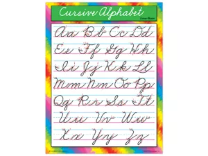 Cursive Alphabet Poster