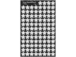 Silver Sparkling Star Mini Stickers