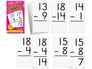 Subtraction <span style="white-space: nowrap;">13-18 Flash Cards</span> 