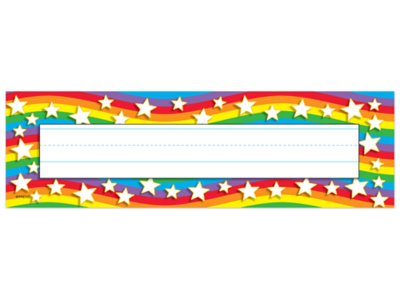 Wavy Rainbow Nameplates at Lakeshore Learning