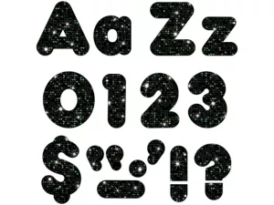 Black Sparkle 4" Punch-Out Letters