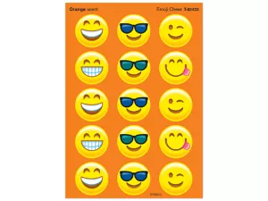 Emoji Cheer Orange-Scented Stickers