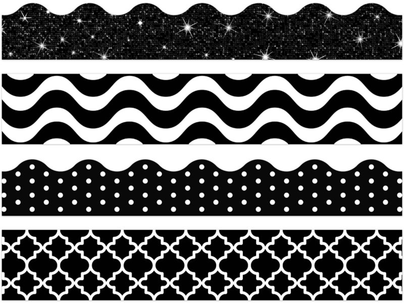 Black & White Borders - Variety Pack at Lakeshore Learning