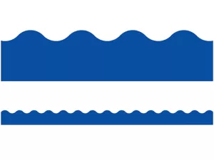 Royal Blue Scalloped Border