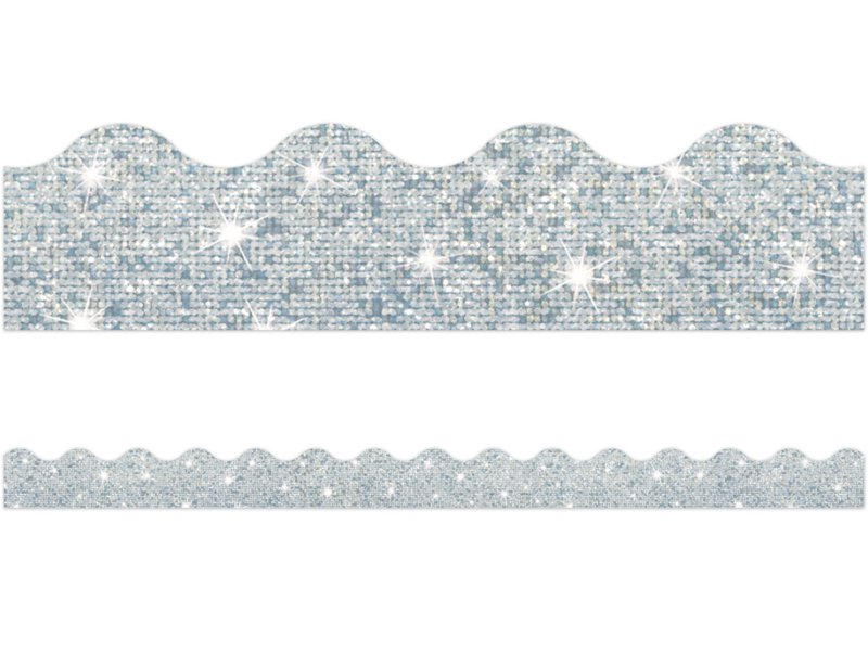 Silver Sparkle Scalloped Border at Lakeshore Learning