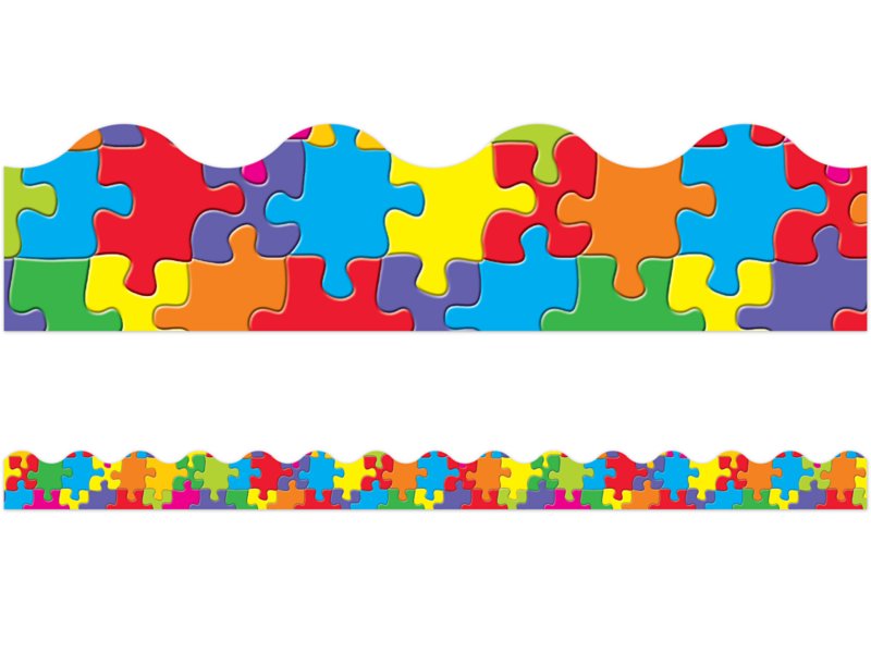 Jigsaw Puzzle Scalloped Border at Lakeshore Learning