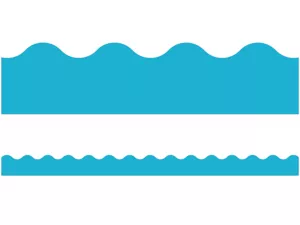 Sky Blue Scalloped Border