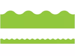 Lime Green Scalloped Border