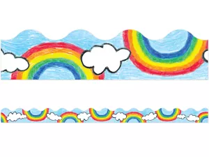 Rainbows&nbsp;& Clouds Scalloped Border