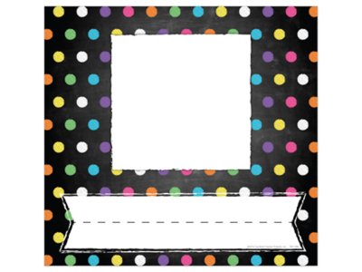 Chalkboard Dot Picture Nameplates at Lakeshore Learning