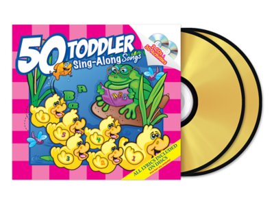 50 Toddler Sing-Along Songs - Set of 2 CDs