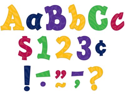 Colorful Animal Print 3" Punch-Out Letters at Lakeshore Learning