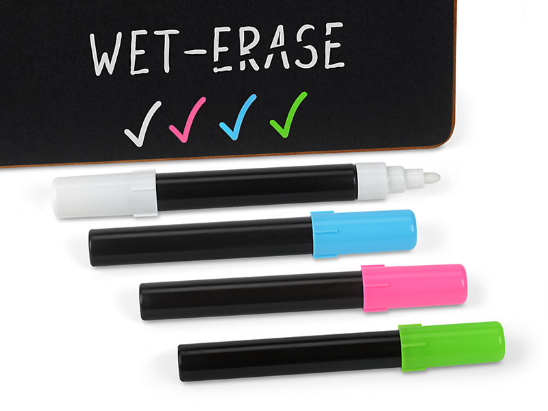 Liquid Chalk Markers, 12 Colors Wet Erase Neon Pen for Black Dry