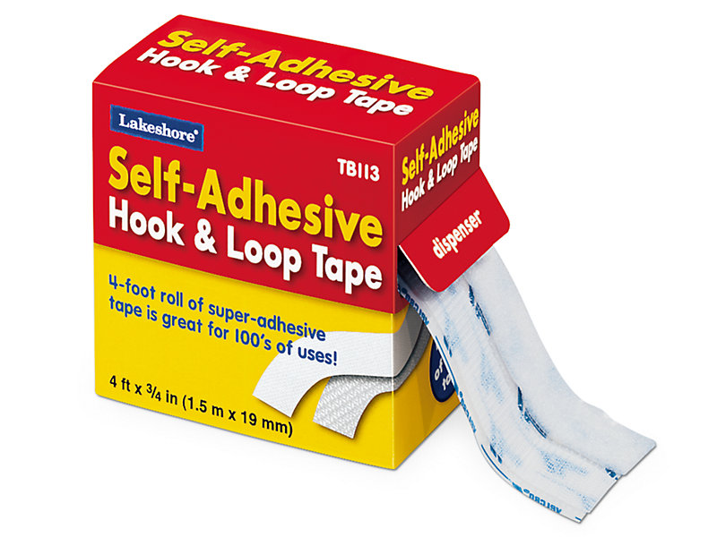 4 Rolls 6 Inch x 10 Feet Hook and Loop Tape Strips with Adhesive