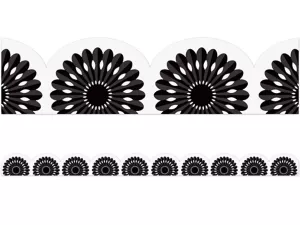 Black-And-White Fiesta Scalloped Border