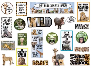 Go Wild Animals Mini Bulletin Board Set