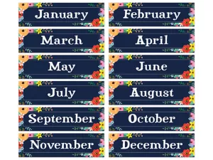 Wildflowers Months of the Year Bulletin Board Set