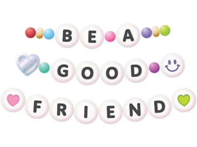 Friendship Beads 3 1/2" Punch-Out Letters