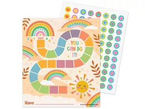 Sunshine Rainbow Reward Trackers with Stickers