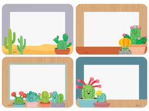 Happy Cactus Crew Name Tags