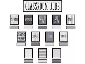 Modern Farmhouse Classroom Jobs Bulletin Board Set
