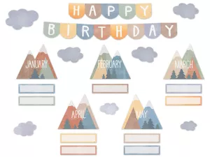 Moving Mountains Birthday Bulletin Board Set&nbsp;- Set 1