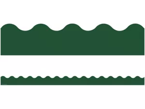 Moving Mountains Pine Green Scalloped Border