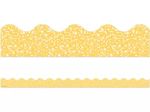 Cool for School Yellow Scalloped Border