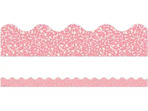 Cool for School Pink Scalloped Border