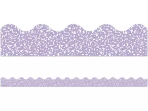 Cool for School Purple Scalloped Border