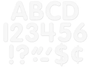Classic White 4" Self-Adhesive Punch-Out Letters