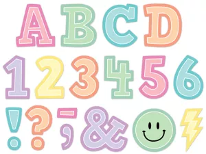Pastel Pop 2" Self-Adhesive Punch-Out Letters