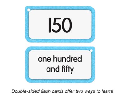 Numbers 0–150 Flash Cards