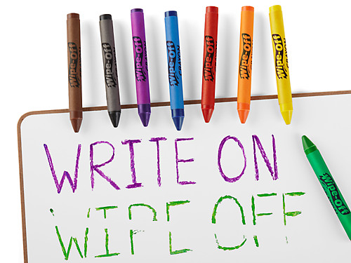 Lakeshore Jumbo Write & Wipe Crayons - Set of 8