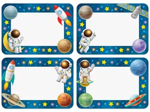 Outer Space Crew Name Tags